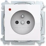 Zásuvka s ochranou před přepětím, jednonásobná bezšroubová, s optickou signalizací ABB Zoni 6699T-A06657 500 bílá