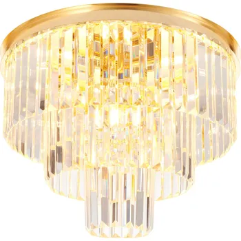 Stropní svítidlo SPLENDORE kulaté zlaté glamour 50 cm do obýváku a ložnice