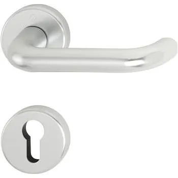 Dveřní kování Kliková sada protipožární PARIS na rozetě PZ, 40 - 45 mm, stříbrný elox