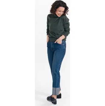 Dámský svetr Dámský vlněný rolák Merino Olivová XL