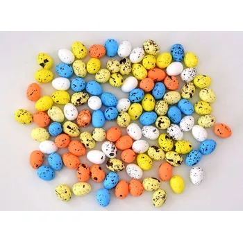 Velikonoční dekorace Vajíčka polystyrenová kropenatá mini BAREVNÁ