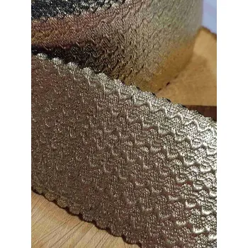 Textilie Pruženka ozdobná šíře 60 mm barva zlatá