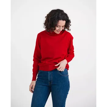 Dámský svetr Dámský vlněný rolák Merino Červená S