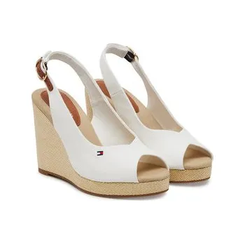 Dámská móda Espadrilky Tommy Hilfiger Flag High Wedge Espad Slingback FW0FW08597 Bílá 39