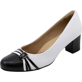 Dámské lodičky Dámské bílo-černé lodičky PICCADILLY 110176-6 off white/black Velikost: 42