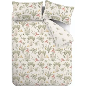 Povlečení Béžové povlečení na dvoulůžko 200x200 cm Paradiso Palm – Catherine Lansfield ID_1747592