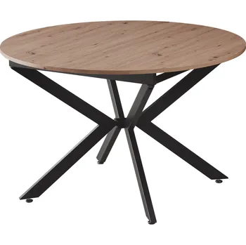 Jídelní stůl Vikio Jídelní rozkládací stůl dub artisan černá 120x120-160 TJS112DA120
