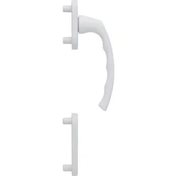 Dveřní kování HOPPE balkonová klika LIEGE - vnější vysoká, bílá