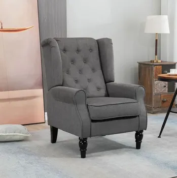 Křeslo Goleto Televizní křeslo Ušák Tmavě šedé