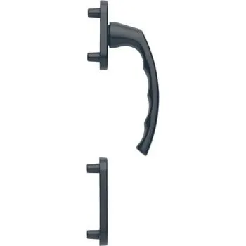 Dveřní kování HOPPE balkonová klika LIEGE - vnější vysoká, černá