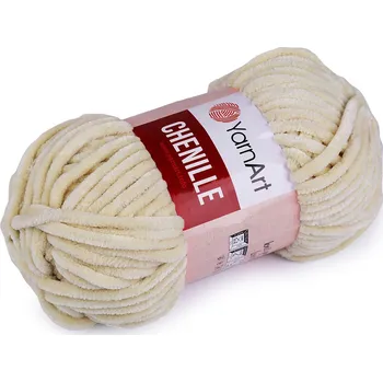Příze Pletací žinylková příze Chenille 100 g, barva 2 (545) béžová nejsv.