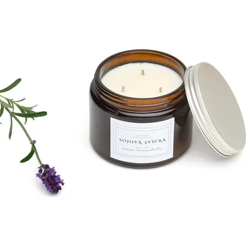 Svíčka Sójová svíčka Svěží levandule 500ml