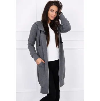 Dámské šaty Mikinové šaty s kapucí, tmavě šedá - Univerzální