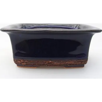 Květináč Keramická bonsai miska 11,5 x 10 x 4,5 cm modrá 108033