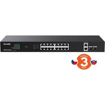 Tenda TEG1120P-16-250W PoE+ Gigabit switch 16x 1Gb/s PoE+ 802.3af/at + 2x SFP + 2x RJ45, 230W, Rack