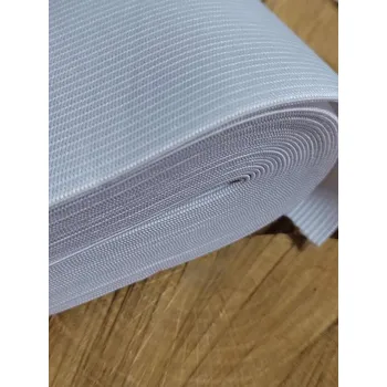 Textilní guma Pruženka hladká šíře 50 mm tkaná bílá