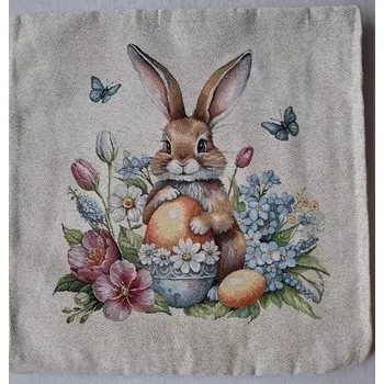 Povlak na dekorativní polštářek GOBELÍNOVÝ POVLAK - Zajíc vejce