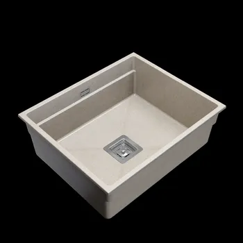 Granitový dřez Gamma Decor 6050, 1-komorový granitový dřez 600x500x220 mm, béžová, GMA-ZLE000111