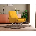 Křeslo Cali, žlutá (matt velvet 48)