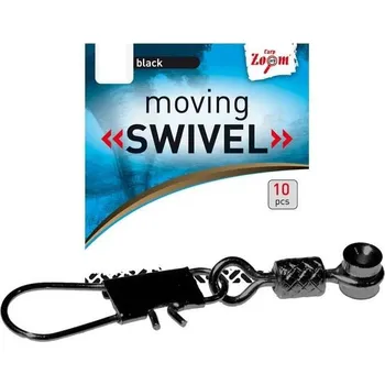 Carp Zoom Karabina s obratlíkem a průjezdem Moving Swivel - 5 ks/vel.S