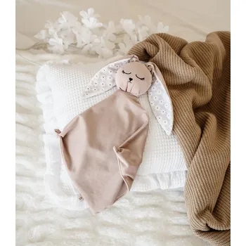 Mazlící muchláček pro miminko - pudrový s madeirou