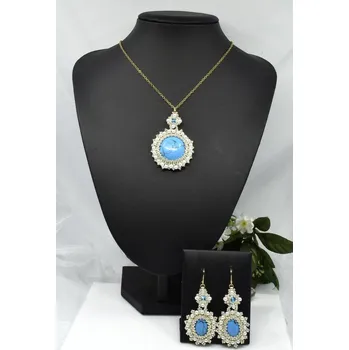 Souprava šperků Mijabijoux Sada náhrdelníku a náušnic z tyrkenitu MB00474