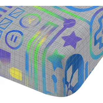 Prostěradlo Šedé napínací dětské prostěradlo na jednolůžko/na vysokou matraci z mikrovlákna 90x190 cm Gamer – Catherine Lansfield ID_1747508
