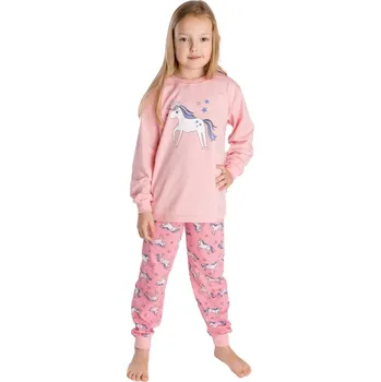Chlapecké pyžamo BETTY MODE Dívčí pyžamo jednorožec, lososové Velikost: 98