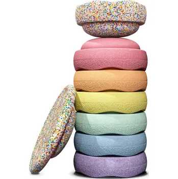 Balanční podložka Stapelstein - Balanční duhové kameny Rainbow set Complet 8 ks Pastel