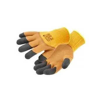 Pracovní rukavice HOEGERT LYCK zateplené rukavice potažené latexem oranžové 11