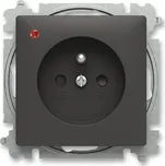 Zásuvka s ochranou před přepětím, jednonásobná bezšroubová, s optickou signalizací ABB Zoni 6699T-A06657 237 matná černá