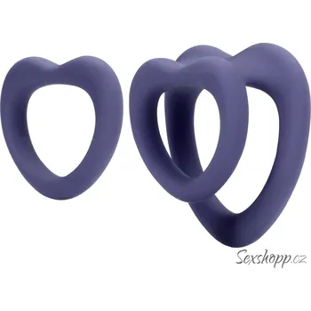 Sada erekčních kroužků ve tvaru srdce Loveline, 2 ks