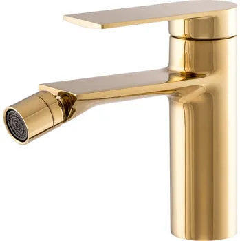 Vodovodní baterie Gamma Faro, bidetová baterie h-140, zlatá lesklá, GMA-BFB-GD