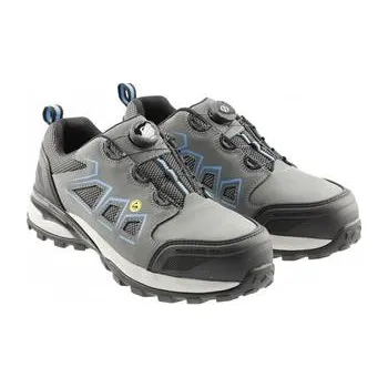 Pracovní obuv HOEGERT FULDE bezpečnostní obuv LACE SYSTEM S3S SR FO ESD šedá/modrá 46