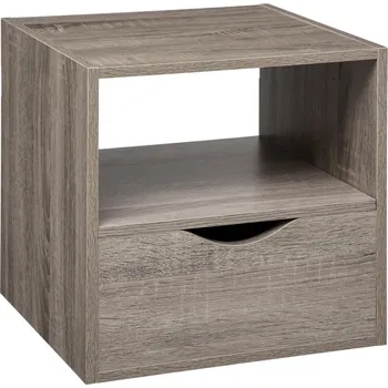 police Šedý noční stolek se zásuvkou a policí 31 cm moderní Kali 5five simply smart