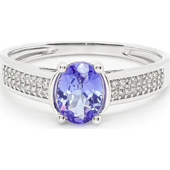 Prsten Zlatý prsten s tanzanitem a diamanty FR12248TNZW14