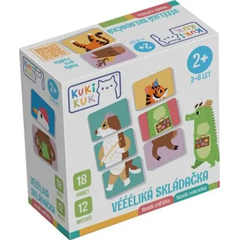 KukiKuk - Véééliká skládačka Veselá zvířátka