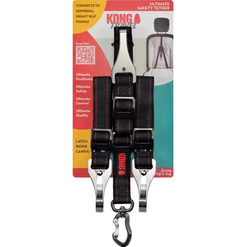 Vodítko pro psa KONG Travel Ultimate bezpečnostní vodítko do auta - D cca 79-126 cm, Š 3,8 cm