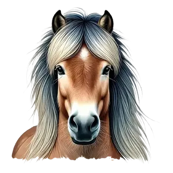 samolepka Vinylová samolepka - hucul III (8,0 cm)