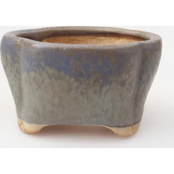 Květináč Keramická bonsai miska 7,5 x 7 x 4 cm modrá 124025