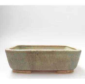 Květináč Keramická bonsai miska 14,5 x 12 x 4 cm zelená 138230