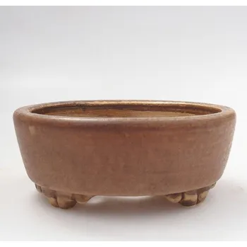 Květináč Keramická bonsai miska 9,5 x 8 x 4 cm hnědá 138245