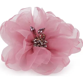 Brož Brož květ s broušenými korálky Ø10 cm v krabičce - 9 lila