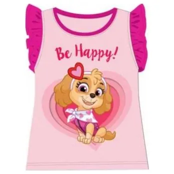 Dívčí tílko Setino - Dívčí bavlněné tílko Tlapková patrola - Paw Patrol - růžové / 100% bavlna 128