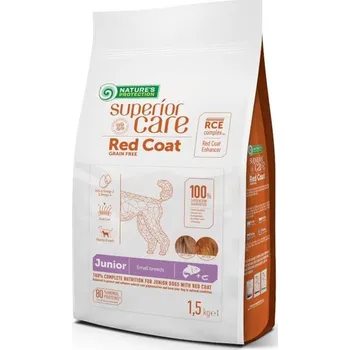 Krmivo pro psa Nature's Protection Superior Care Dog Dry Red Coat Junior Mini Breed Grain Free Salmon 1,5kg