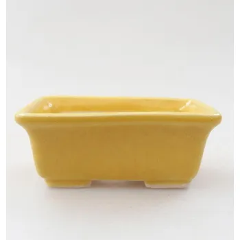Květináč Mini bonsai miska 6,5 x 4 x 2,5 cm žlutá 128024