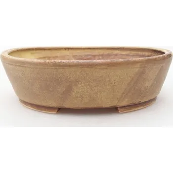 Květináč Keramická bonsai miska 12,5 x 10,5 x 3,5 cm zelená 149834