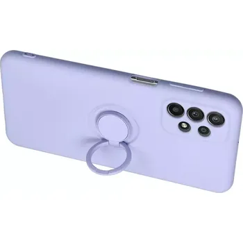 Pouzdro na mobilní telefon Pouzdro SILICONE RING pro SAMSUNG A56 5G fialové
