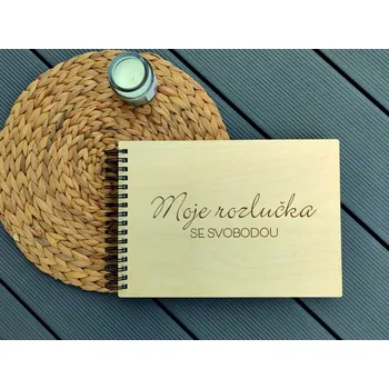 Fotoalbum Dřevěné fotoalbum Moje rozlučka se svobodou - D-decor