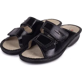 Dámské pantofle Vlnka Dámské anatomické kožené nazouváky na hallux Eva černá velikost obuv dospělí 39